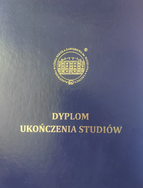 Dyplom ukończenia studiów – dietetyka kliniczna