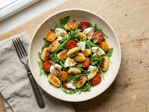 Sałatka z gnocchi i mozzarellą – zdrowy posiłek z jadłospisu